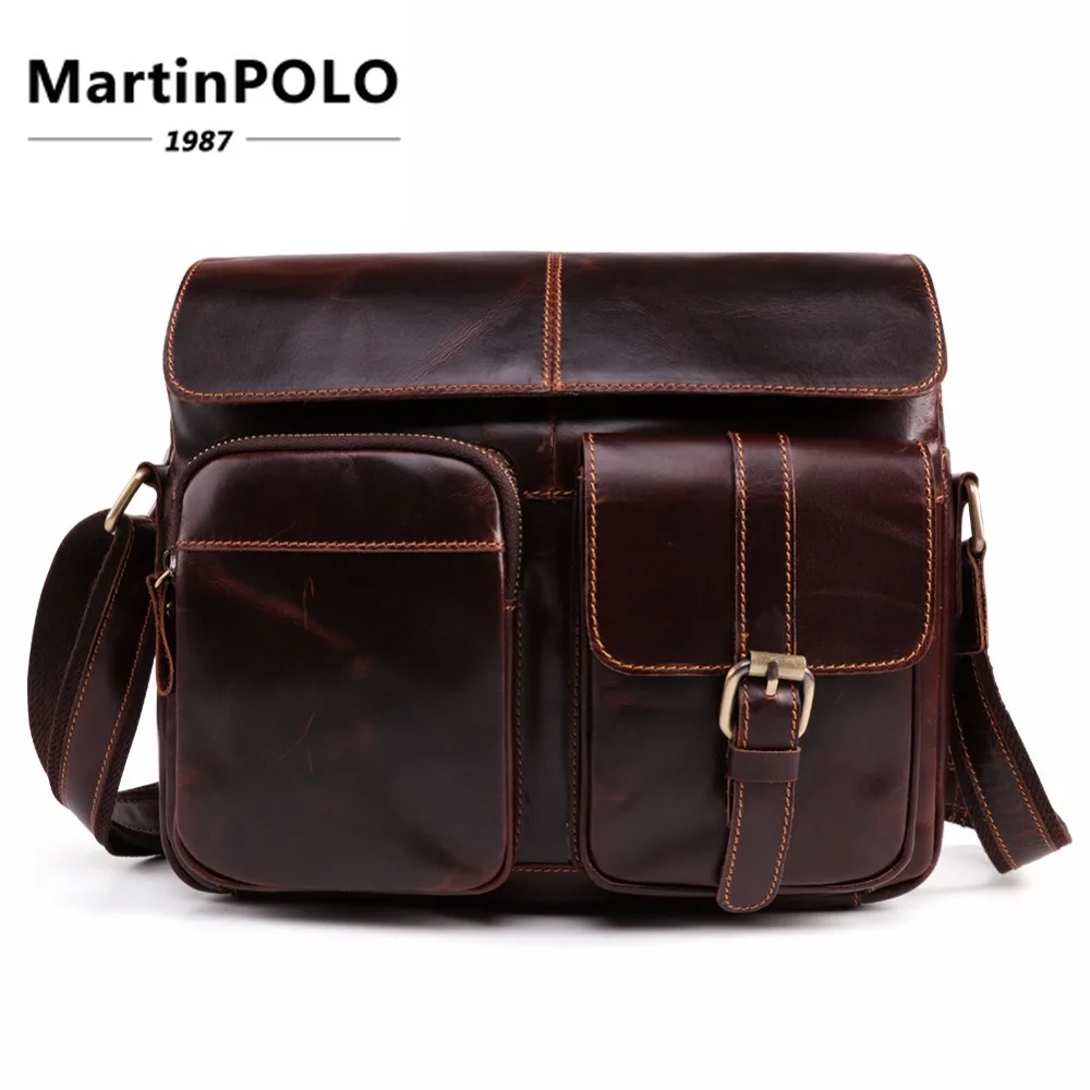 

Brand Messenger Bag Men Genuine Leather Men's Shoulder Bag High Quality Male Handbags Office Business Crossbody Bag For Men 6406