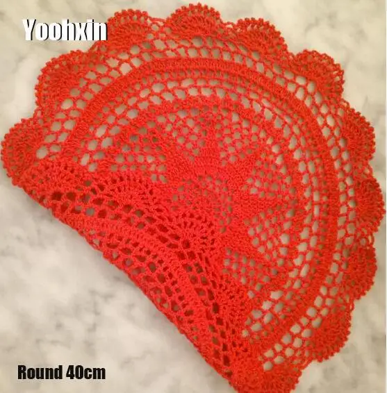 40 см Топ круглая хлопковая салфетка чашка coaster кружка кухня Рождество стол место