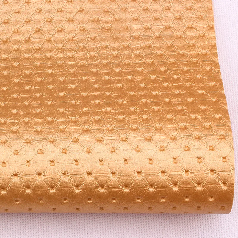 Lychee Life A4 Embossed Dot PU Leather Fabric High Quality Synthetic Leather DIY Sewing Material for Handmade Crafts