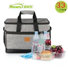 Kinnet picknick kühltasche 33l große kapazität quadratische thermische mittagessen taschen handtasche tasche kühlschrank auto aluminiumfolie thermotaschen
