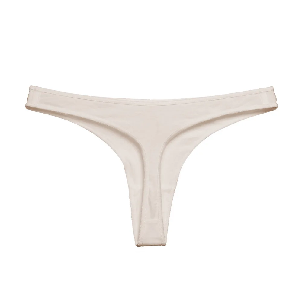 Чистый хлопок спортивные женские бесшовные шорты для йоги женские сексуальные бодибилдинг спортивные с низкой талией, комфортные трусики Танга - Цвет: apricot