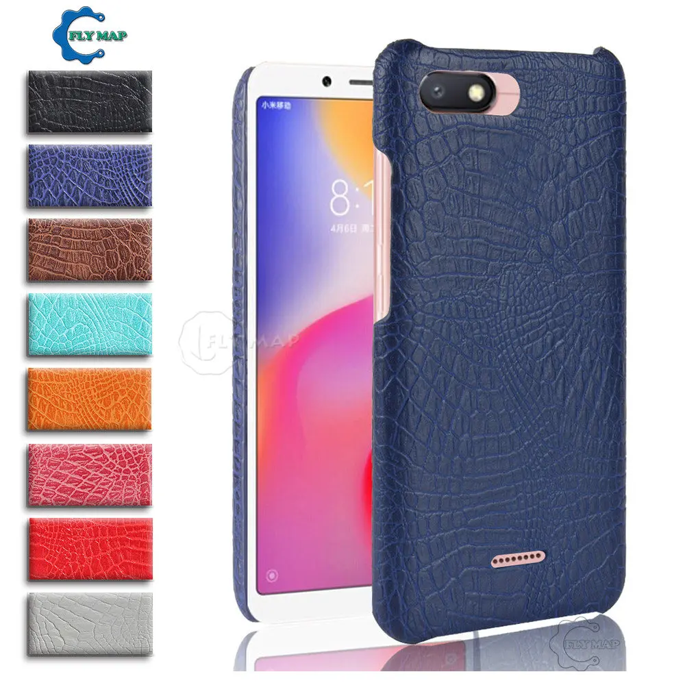 Чехол из крокодиловой кожи для Xiaomi Redmi 6 6A 6Pro жесткий защитный чехол телефона