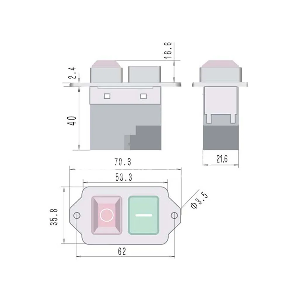pinos eletromagnetico prova agua botao interruptor switches para maquina industrial ferramenta um 04