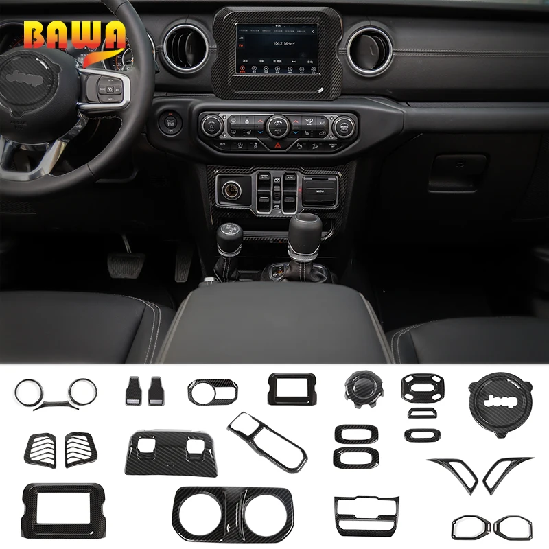BAWA интерьерные молдинги для Jeep Wrangler JL, красный набор для украшения салона автомобиля, наклейки для Jeep Wrangle jl
