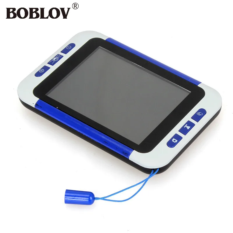 BOBLOV 2X 32X Low Vision 3.5" Color LCD Pocket Electronic Reading Digital Magnifier for Reading