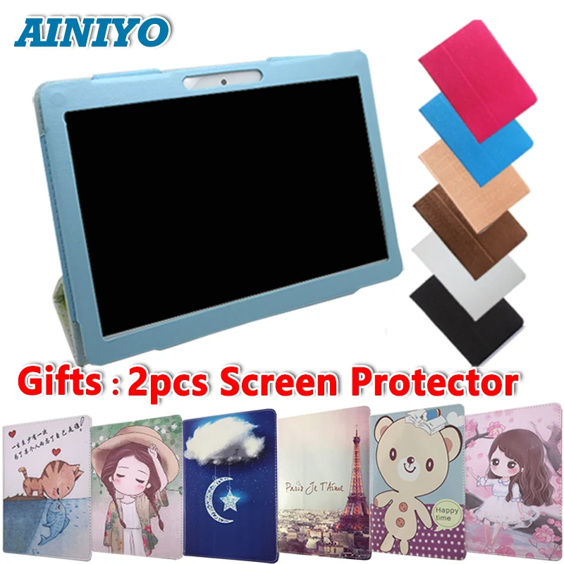 

PU Leather Stand Case for PIXUS VISION 2/16 3/16 3/3210.1 inch Tablet Folio Cover + free 2pcs Screen Protector