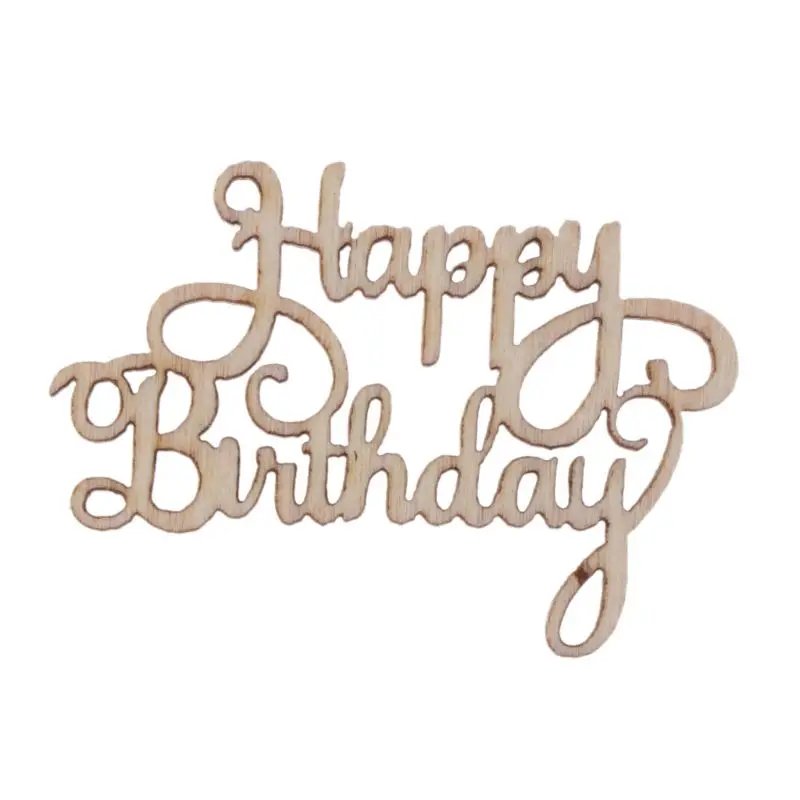 15 шт. деревянный стол Happy Bithday распыление конфетти винтажные деревенские украшения для оформления вечеринок украшения для скрапбукинга
