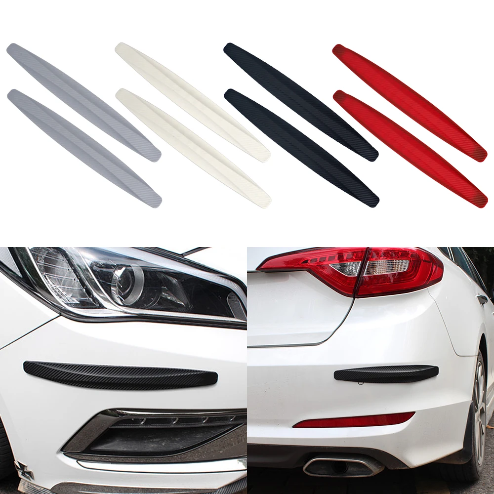 

2pcs Carbon Car Anti-Collision Strip Door Edge Guard Car Styling Mouldings Strip Bumper Protector Corner Door Protector Moldings
