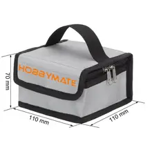 Lipo Charging Bag Fireproof, Lipo Battery Safe Bag for Storage & Charging Lipos - Mini Size (110x110x70 mm) lipo battery fireproof safety bag battery charging protector carrying bag storage bag case hardshell box for dji mavic pro
