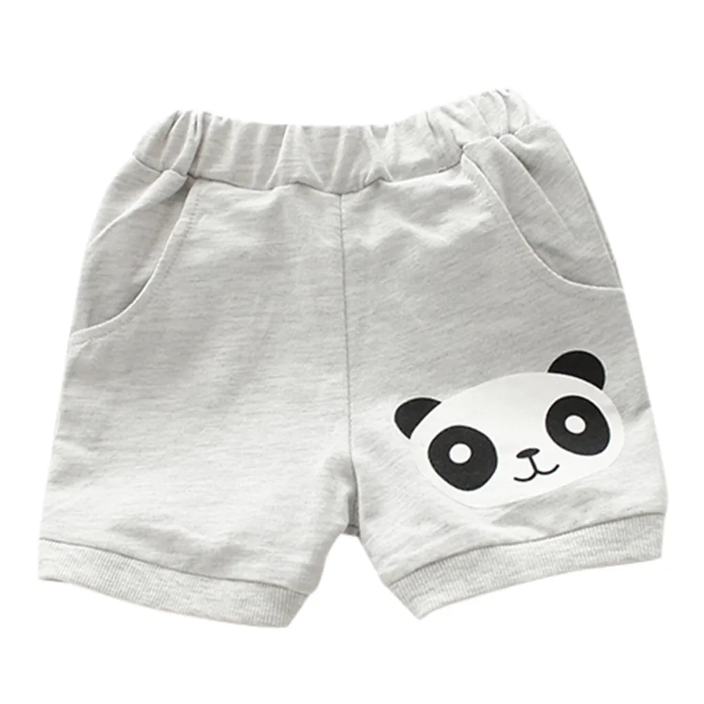 Летние шорты для мальчиков Короткие повседневные спортивные штаны с рисунком панды для маленьких мальчиков и девочек одежда с эластичной резинкой на талии Короткие шорты enfant gar on@ 27
