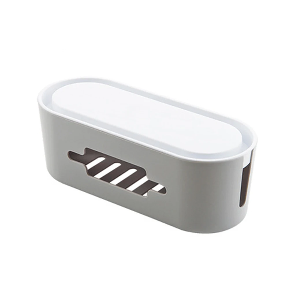 

Compact Desktop Office Organization Electronic Accessories Hard Power Strip Organizer USB Home Cable Management Box Storage