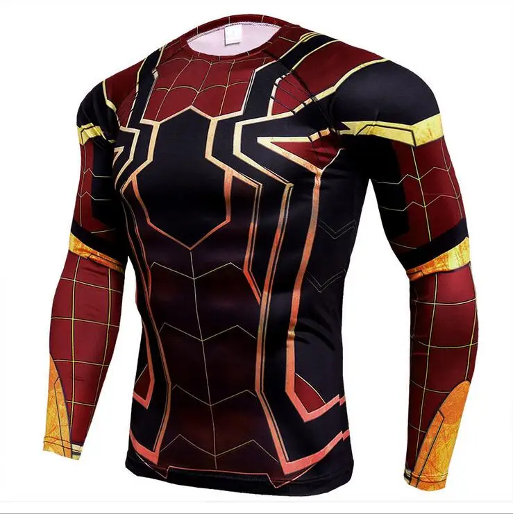 Avengers: Endgame Costumes Long Sleeves Men's Cosplay Compression Shirts Male Body Building Top Fitness Avengers: Endgame Costumes Long Sleeves Men's Cosplay Compression Shirts Male Body Building Top Fitness