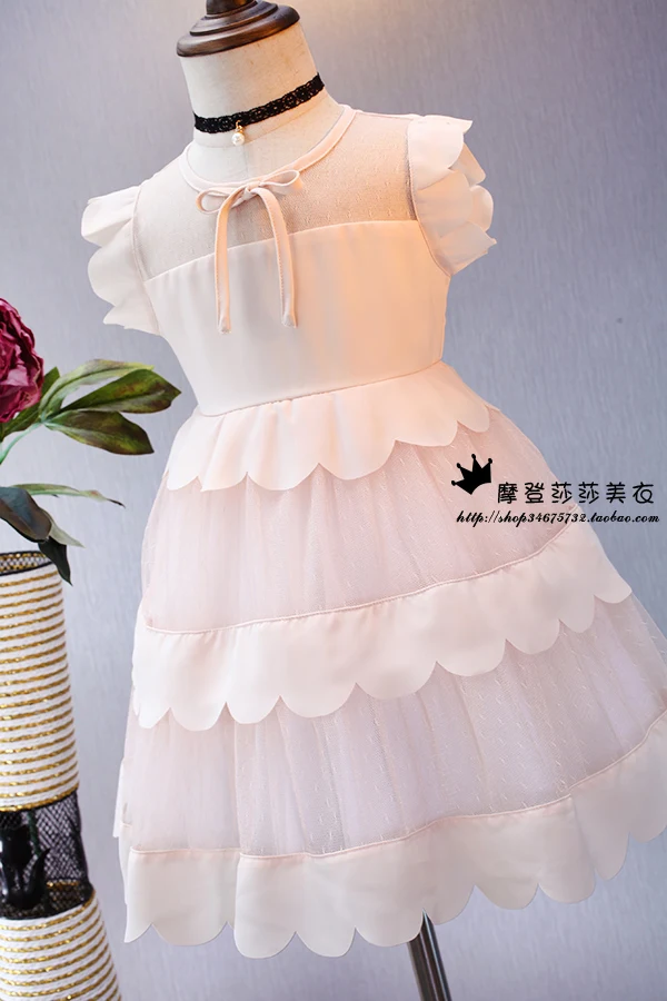 2019 платье с короткими рукавами и бантом для маленьких девочек платье с цветочным узором для девочек на день рождения и свадьбу