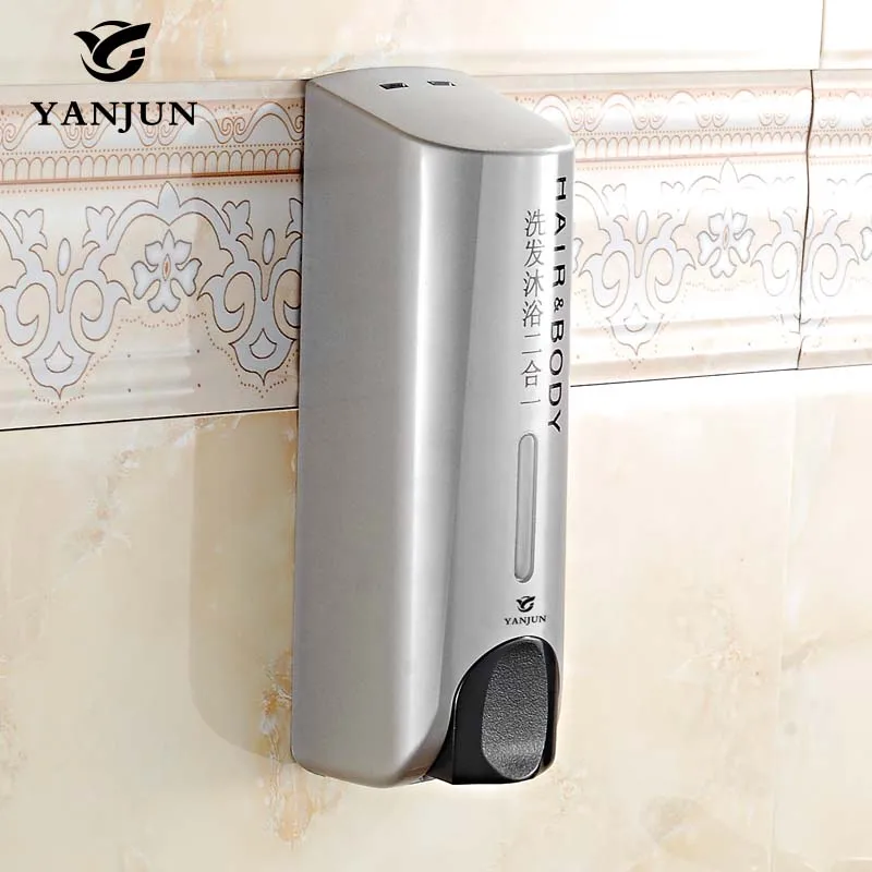 Yanjun ручной дозатор жидкого мыла настенный душ Шампунь и мытье тела насосы 350 мл ABS пластик YJ-2511-1