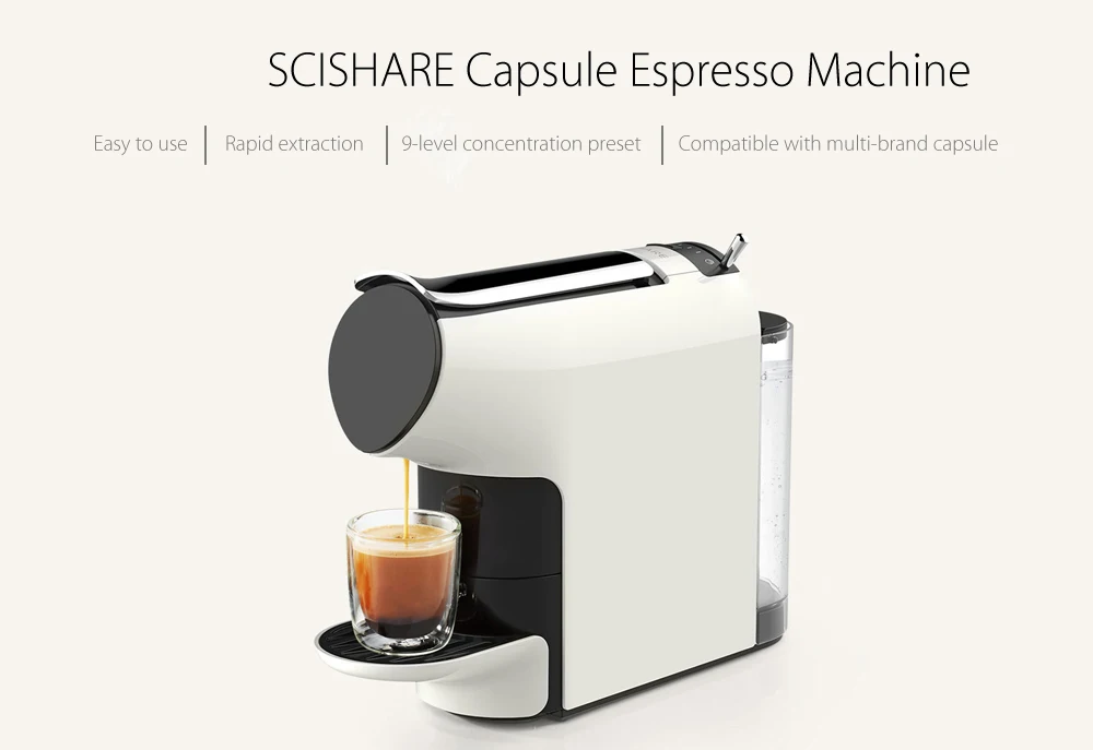 Xiaomi Mijia SCISHARE Капсульная кофемашина 580 мл 9 уровень концентрации капсулы Эспрессо предустановка кофе производитель капсул