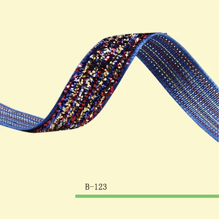 3/" блестящая бархатная лента в полоску, синяя/Золотая/Красная Блестящая лента, цветная металлическая лента