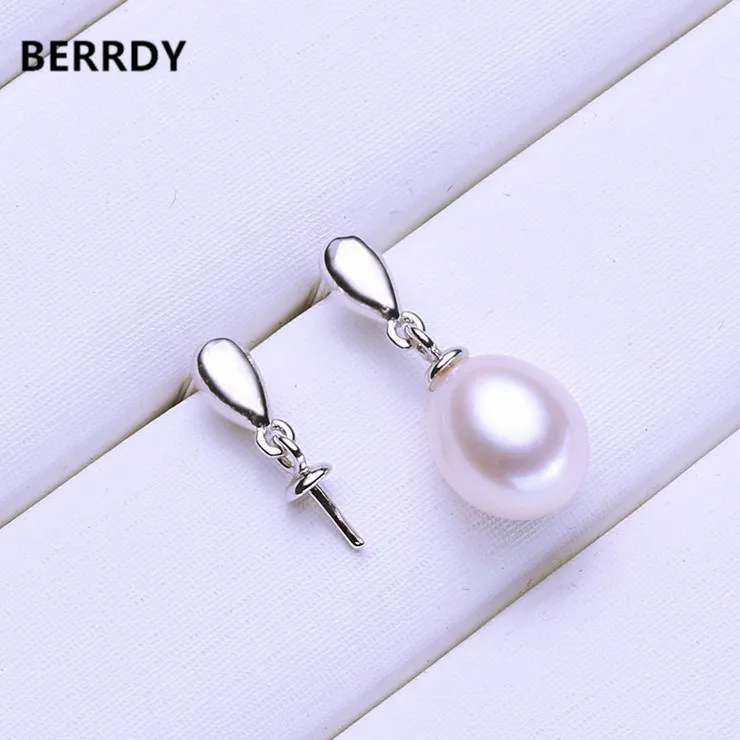 

Silver Color Pearl Earrings Mountings, Earrings Findings, Earrings Settings Jewelry Parts Fittings Drop Earrings Accessories