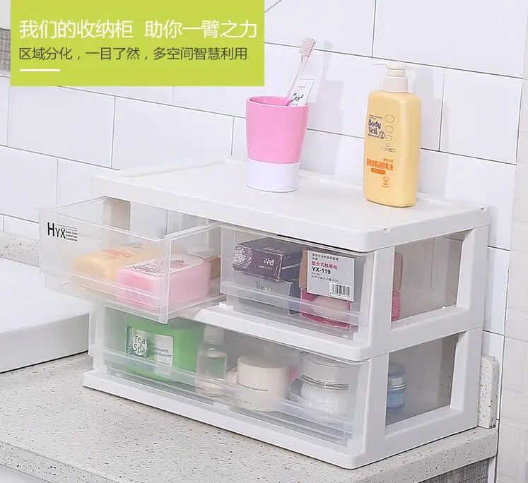 

Desktop cosmetics receive a box of plastic transparent drawer receive ark sundry accessories jewelry box