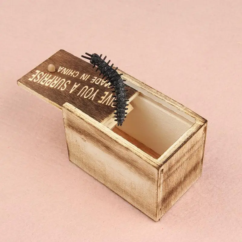 Забавные игрушки сюрприз животные укус в деревянной коробке кляп подарок практическая смешная шутка шалость игрушка для детей
