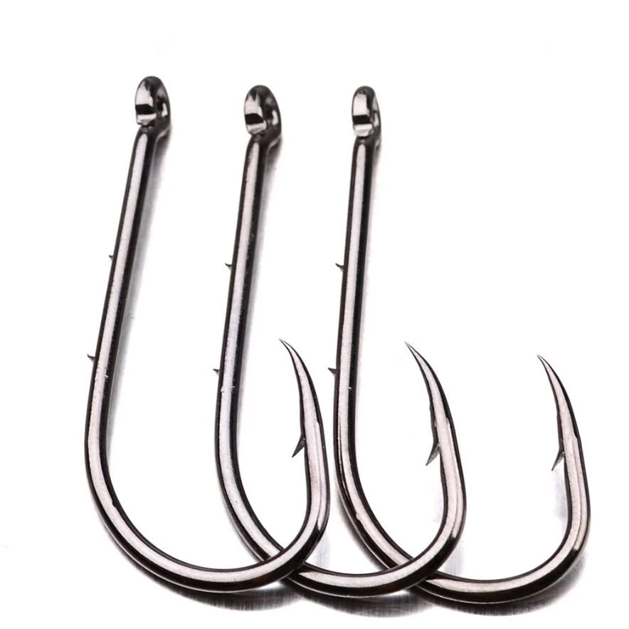 

10PCS/LOT Fishing hooks 3 barbed high carbon steel single fishhook high quality carbon steel hook for fishing