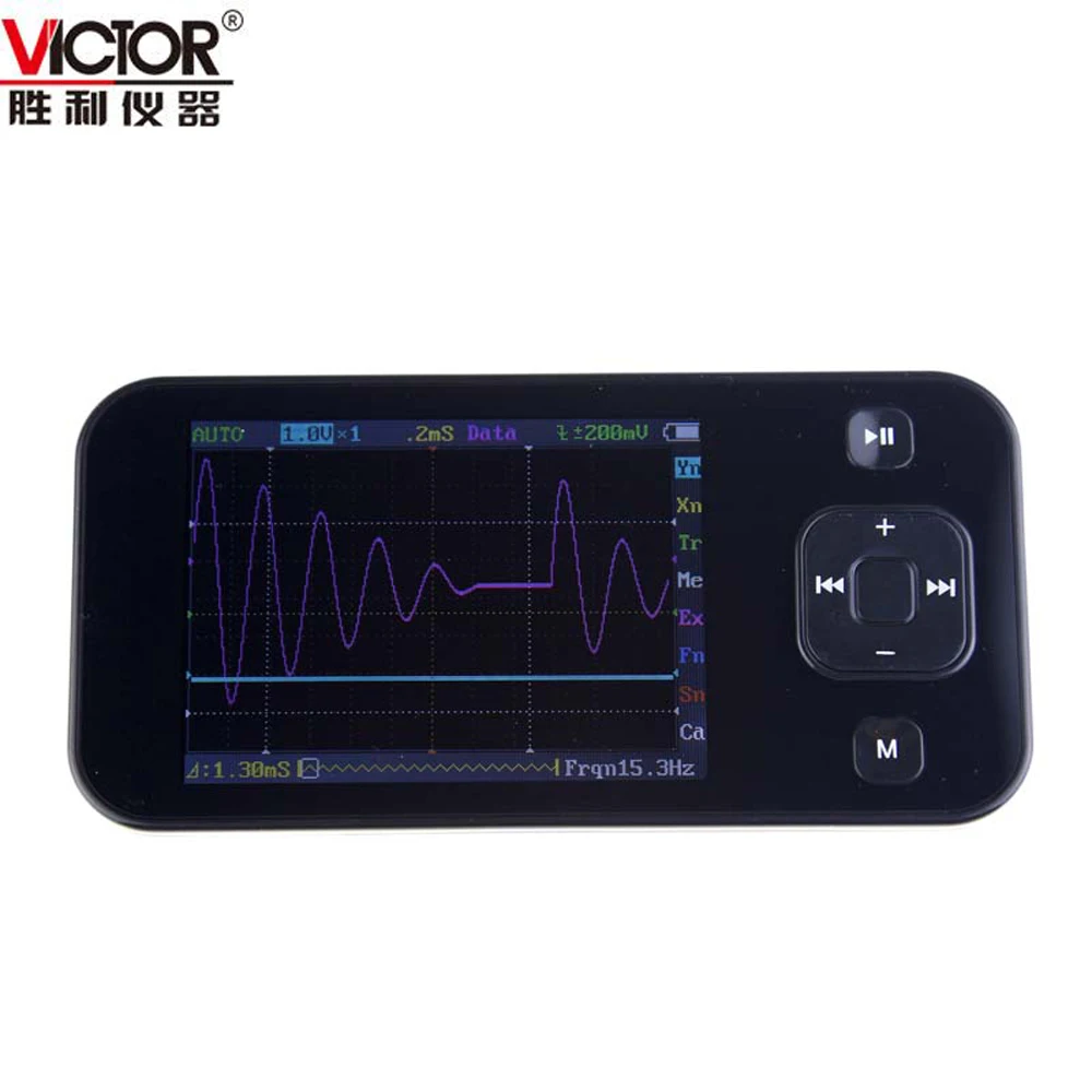 

Victor VC101 Handheld Color Display High Precision Pocket Oscilloscope 0-200kHz