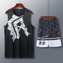 19, спортивная одежда для взрослых, баскетбольная тренировочная майка, набор для мужчин, пустые спортивные костюмы для колледжа, дышащая спортивная баскетбольная форма