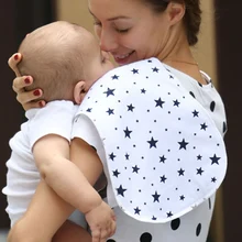 3 шт./лот, Двухслойное водонепроницаемое детское полотенце из чистого хлопка, детское полотенце для кормления, детское полотенце с плечом