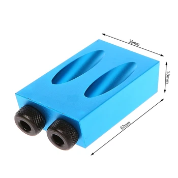 

Pocket Hole Jig Kit 6/8/10mm Drive Adapter For Woodworking Angle Drilling Guide