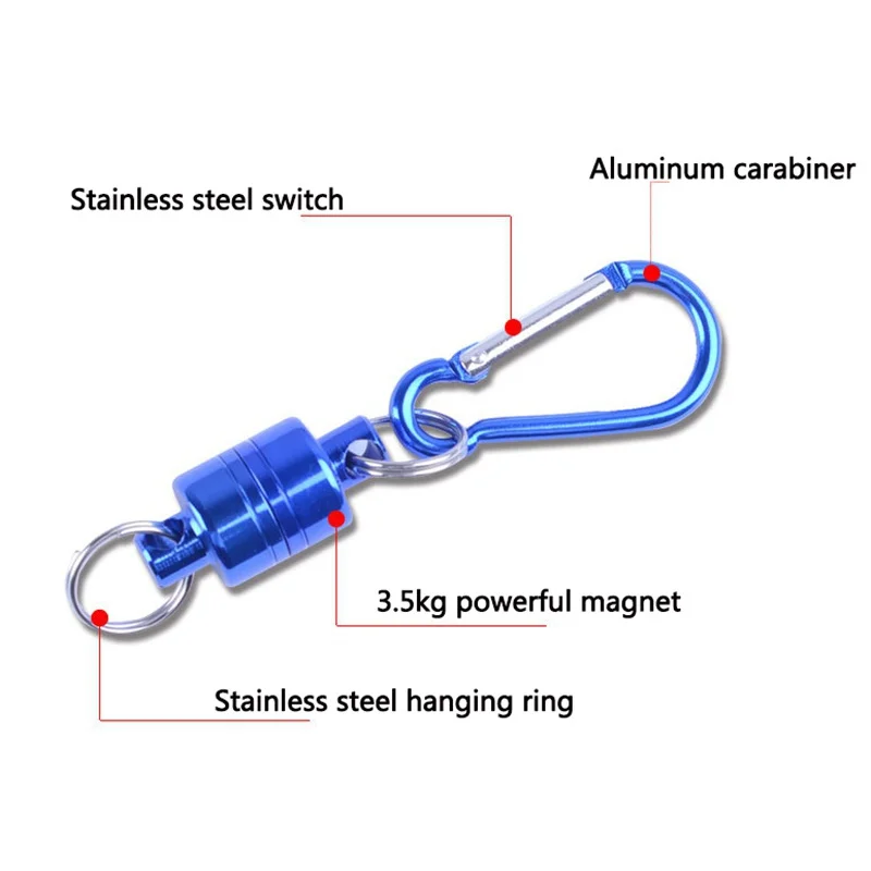 Наружная рыболовная многофункциональная магнитная пряжка с магнитной сеткой, релиз для ловли нахлыстом, крепкий шлейф, сетчатый держатель, шнурок, кабель, тяга, 4 кг, 1