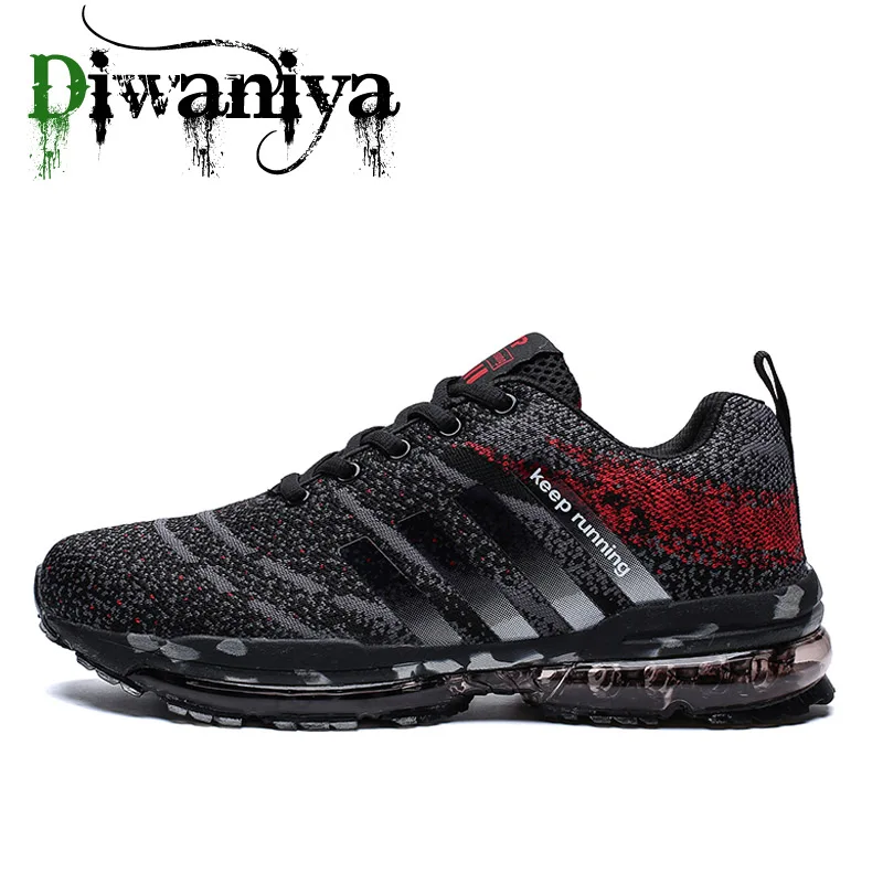 Брендовые мужские спортивные кроссовки, обувь, дышащие мужские кроссовки для бега, красные легкие кроссовки, Женская Удобная спортивная обувь - Цвет: Black Red