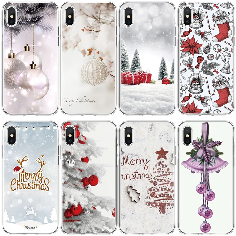 

Christmas For iPhone X 5 5S SE 6 S 6S 7 8 Plus For Huawei P8 P9 P10 P20 Pro Mate 10 Lite 2017 For Huawei P Smart Snowflake Case