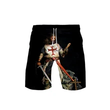 Для Мужчин's 3D Рыцари Тамплиер 3 DBoard пляжные шорты Мужские Шорты для купания новые летние быстрые Детские сухой пляжные шорты мужские хип-хоп Короткие штаны пляжная одежда