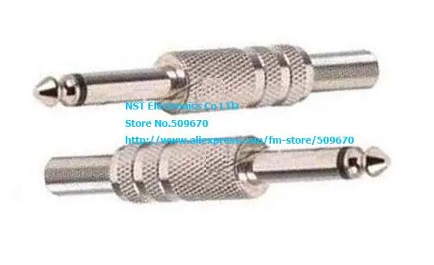 

Free shipping/25pcs/ 6.3mm Mono Metal plug audio cable connectors spring New