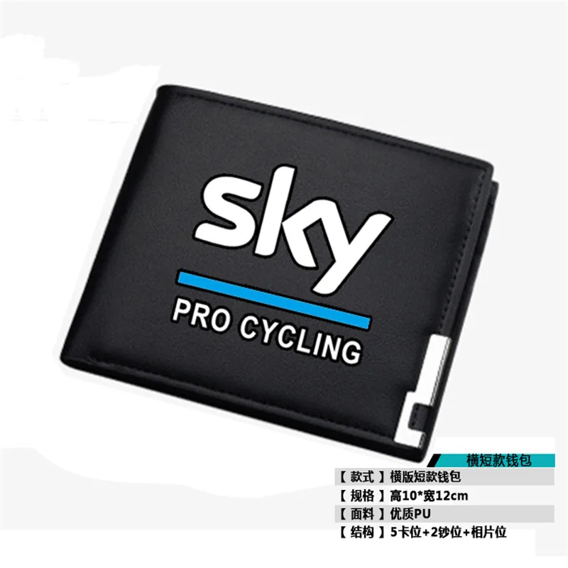 Новинка, длинный мужской кошелек с принтом Team Sky Pro Cycle Unisxe из искусственной кожи, мужские кошельки Sky Pro, велосипедный Короткий держатель для карт, сумки для денег - Цвет: 2