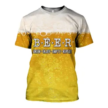 

Hot sell Beer Print 3D t shirt Men/women Funny Novelty T-shirt Short Sleeve Tops Unisex Outfit Clothing tee Dropship BE0001