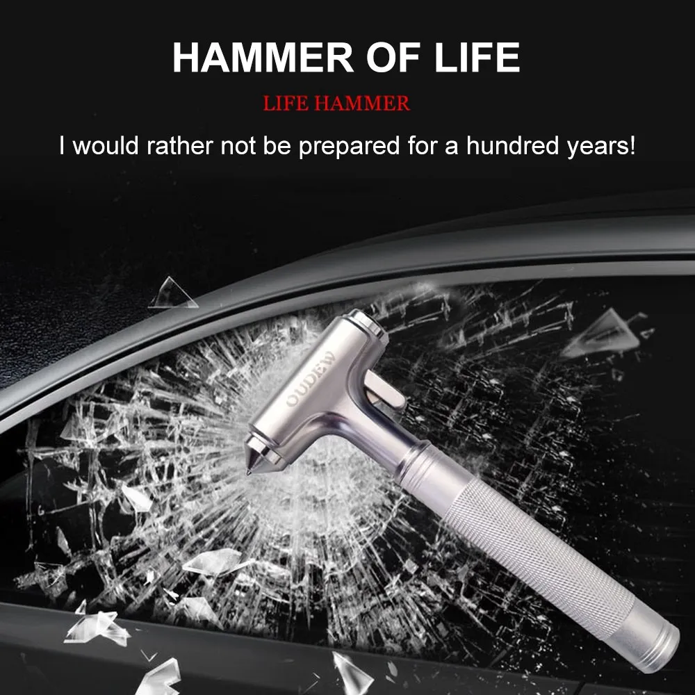 Mini Car Window Breaker Emergency Safety Hammer Life-saving Steel Hammer Tip Glass Breaker Seat Belt Cutter Car Accessories
Mini Car Window Breaker Emergency Safety Hammer Life-saving Steel Hammer Tip Glass Breaker Seat Belt Cutter Car Accessories