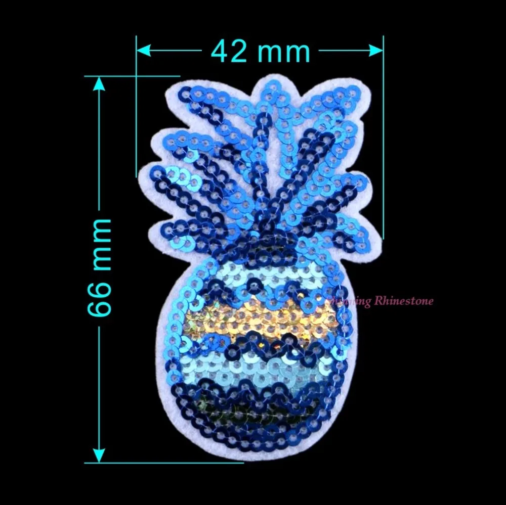 

Pineapple / Ananas Sequined Patches Big Badge Brand Name sticker Cartoon Motif Applique Women Children Clothes Clothing