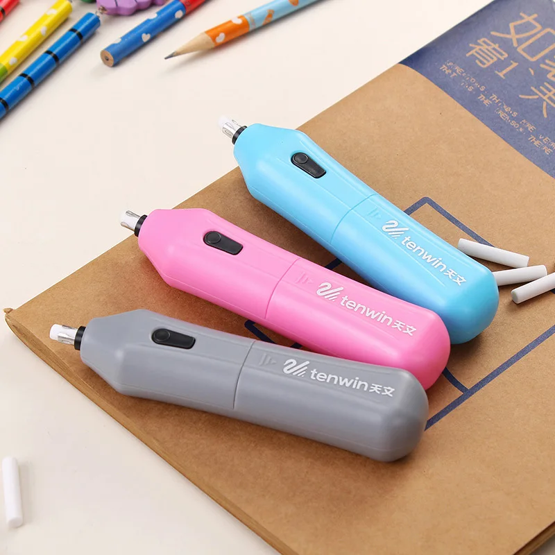 Creative Candy Color Electric Eraser Set Pencil Eraser Rubber Eraser