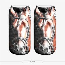 Лидер продаж 3D печатных укороченные женские, унисекс носки на низком каблуке Мода сумасшедшая лошадь Calcetines Mujernatural прекрасный Meias Feminina носки