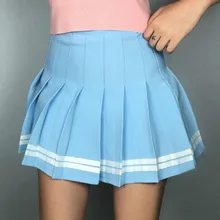 7 цветов Новая женская юбка на молнии в консервативном стиле теннисная винтажная плиссированная юбка темно-синий ветер в полоску, с высокой талией танцевальные юбки Famale