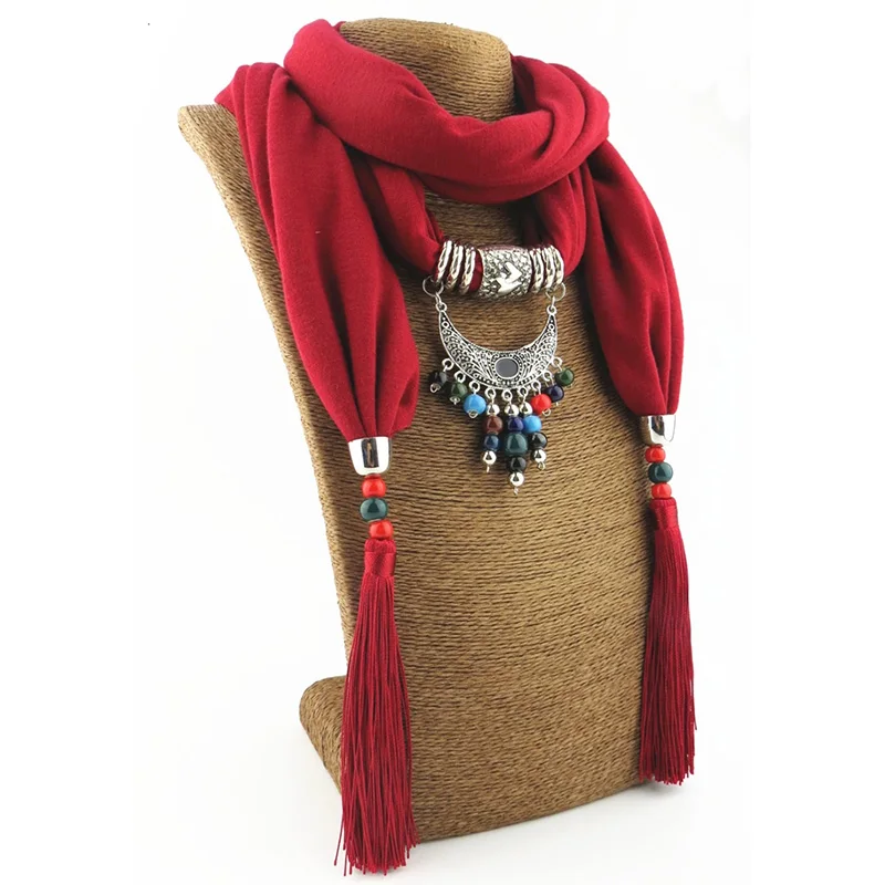 LaMaxPa, смешанные керамические украшения, шарф для женщин, элегантный шарф, женский кулон, шарф, женские чудесные украшения, шарфы - Цвет: 2