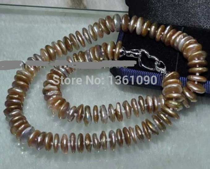 

xd 00307 Natural Coin 12-13mm pearl necklace