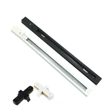 10 шт./лот 0,5 м/1 м светодиодный светильник для рельсов, алюминиевый светильник для рельсов, универсальный рельс для рельсов, 2 провода