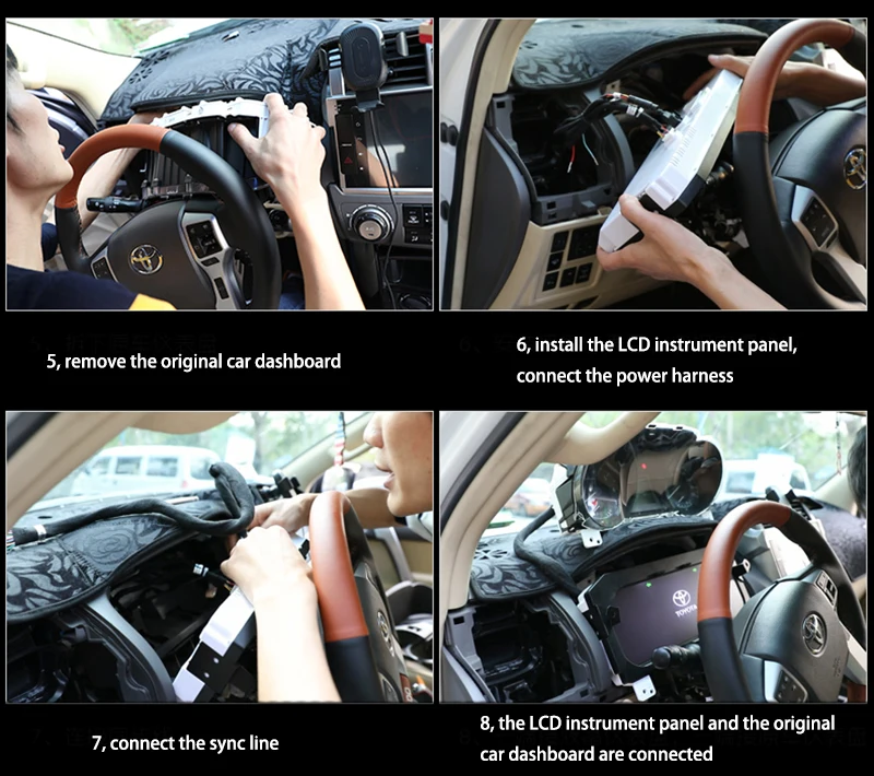 12," lcd Android 7 Автомобильная приборная панель дисплей головное устройство gps навигация для Toyota Land Cruiser Prado J150 LC150 2009