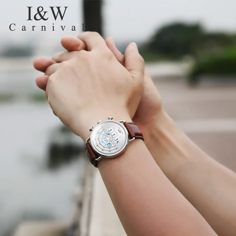  Luxury brand runway Unique design quartz men watches chronograph stop watch men clocks military fas