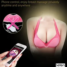 Leten Intelligent Breast Massager Multispeed Vibrating 16 Modes Music Control Chest Enlarge Vibrator Massager font b