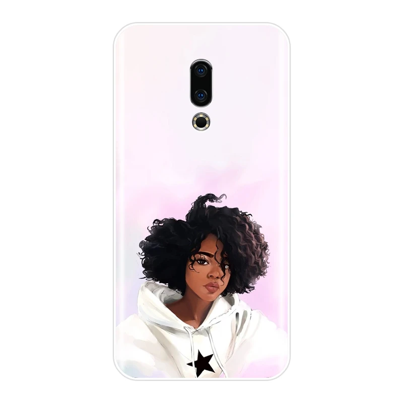 Мягкий чехол для телефона Meizu 15 Lite 16 Plus 16th 16x силиконовый черный девочки Magic Melanin U10