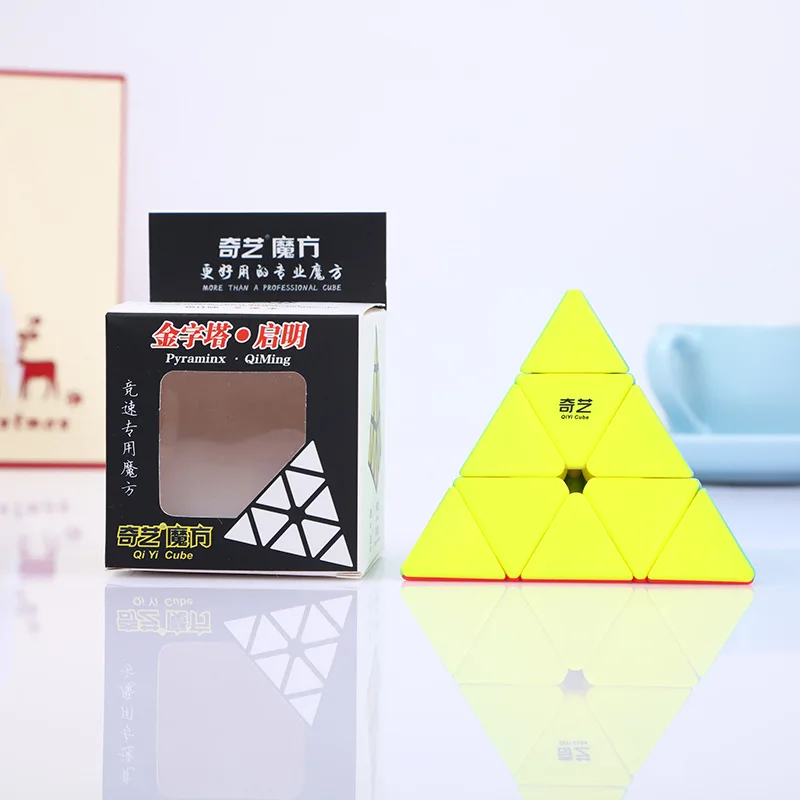 

Qiyi 3*3*3 Qiming Pyramid Speed Magic Cube Professional Magic Cube Puzzles Colorful Educational Toys For Children
