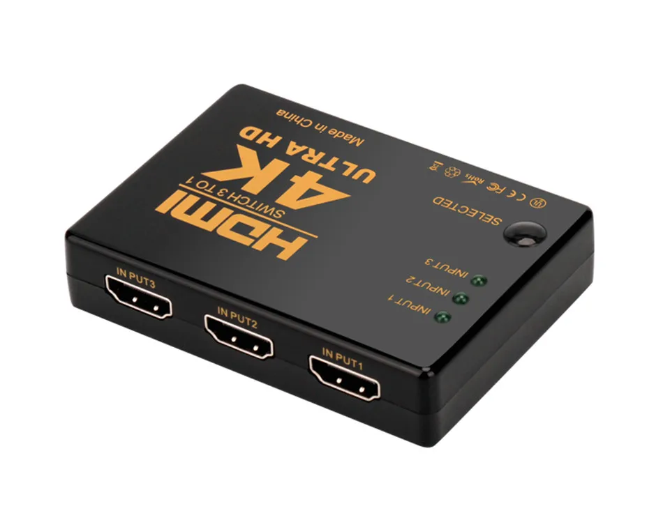 Perlinta HDMI коммутатора, 3 Порты и разъёмы 4 K * 2 K коммутатор Splitter Box Ultra HD для DVD HDTV Xbox PS3 PS4