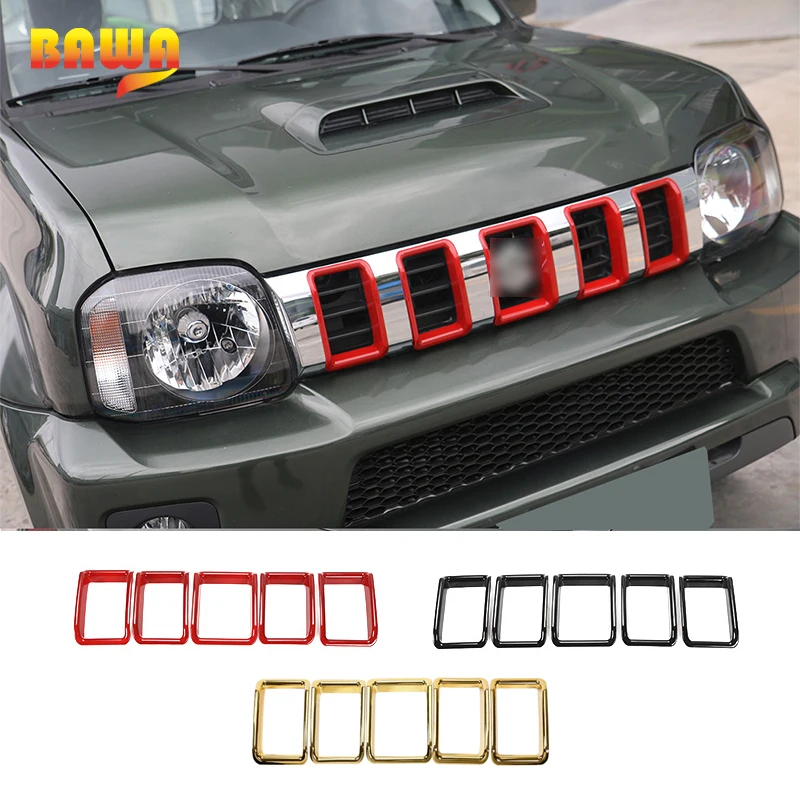 

BAWA Car Stickers for Suzuki jimny 2012-2017 ABS Front Grill Grille Decorative Cover Stickers for Suzuki jimny Accessories